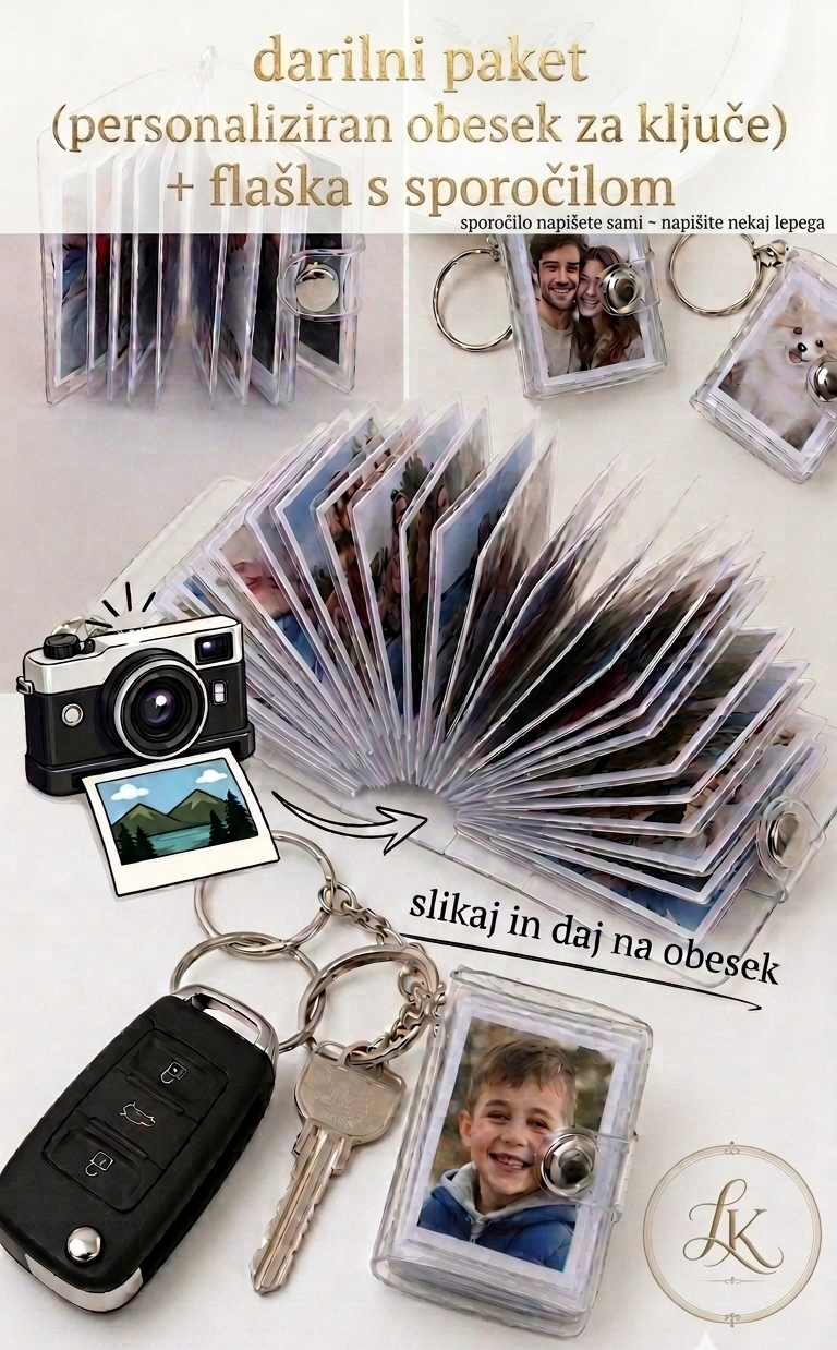 Personalizirani obeski za ključe z več fotografijami