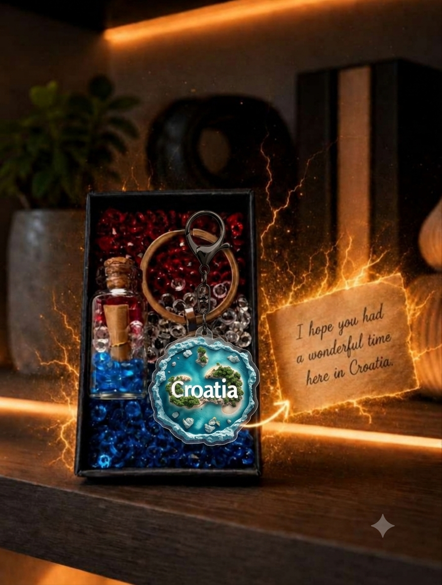Darilni paket z obeskom za ključe Hrvaška